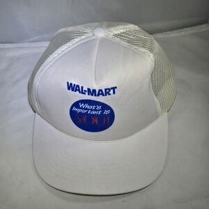 Vtg Walmart Logo "Whats Important‎ Is You!"Trucker Hat Mesh SnapBack Cap Foam